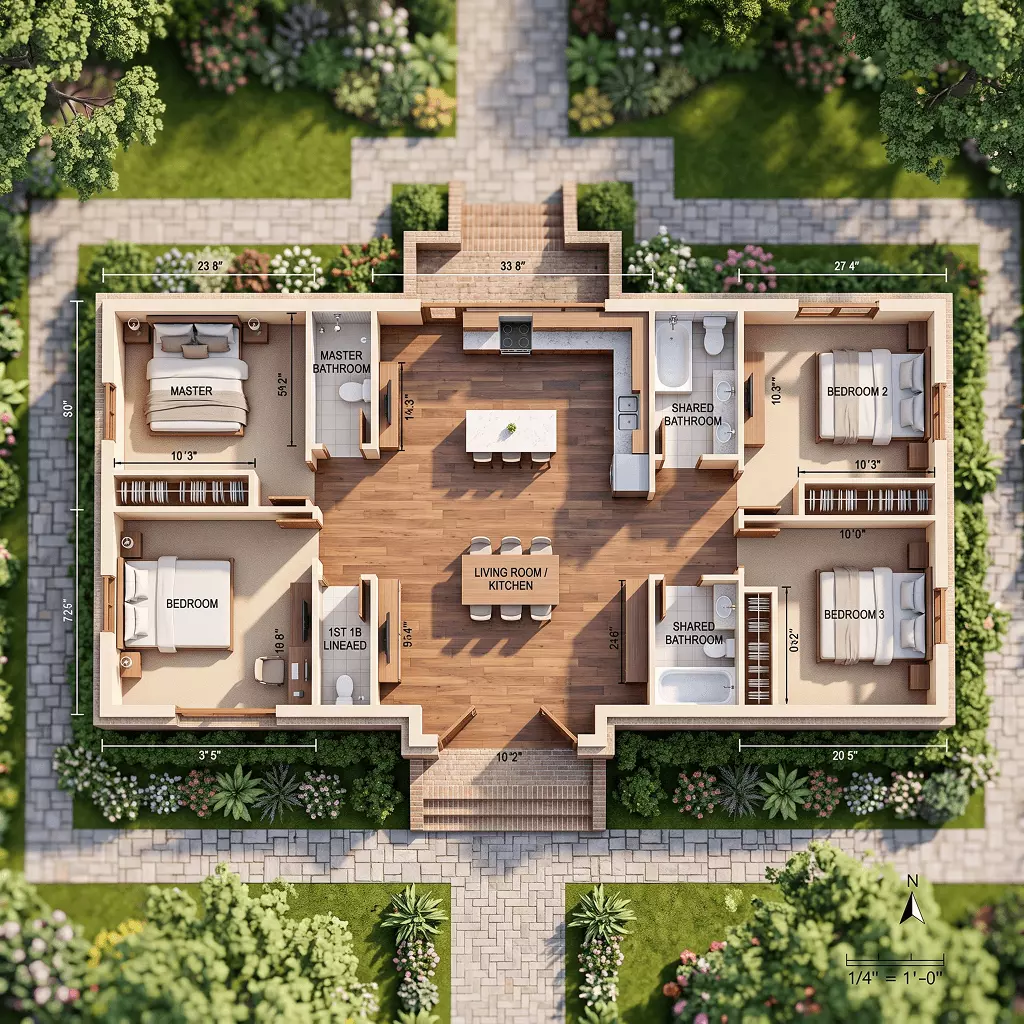 Generated 3D floor plan